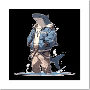 Anime Great White Shark Lifeguard Posters and Art